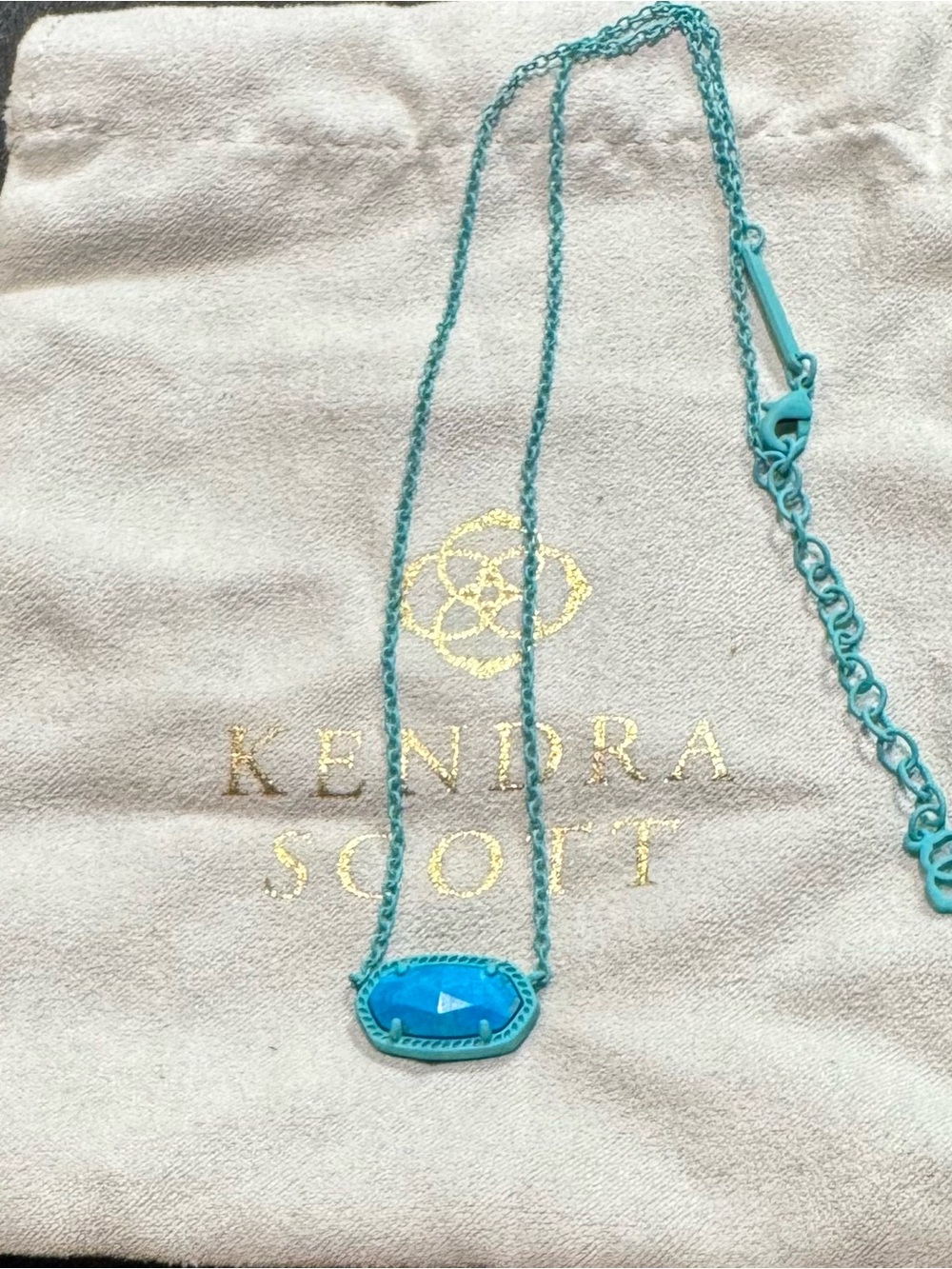 Kendra Scott Elisa Blue-Turquoise Pendant Necklace